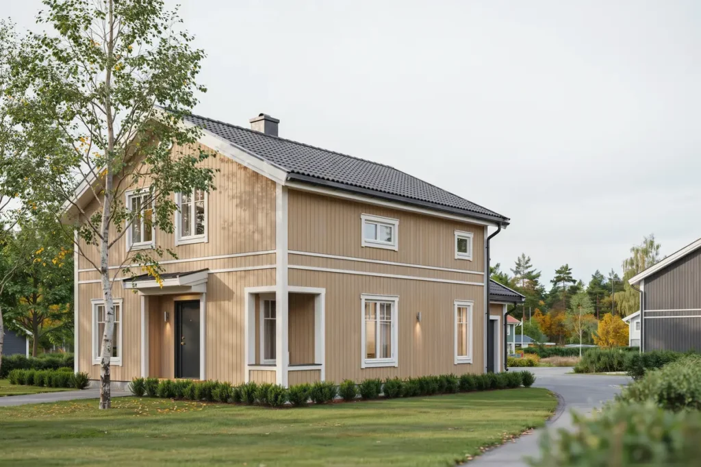 byte av tr panel och m lning av fasad i lindholmen vallentuna