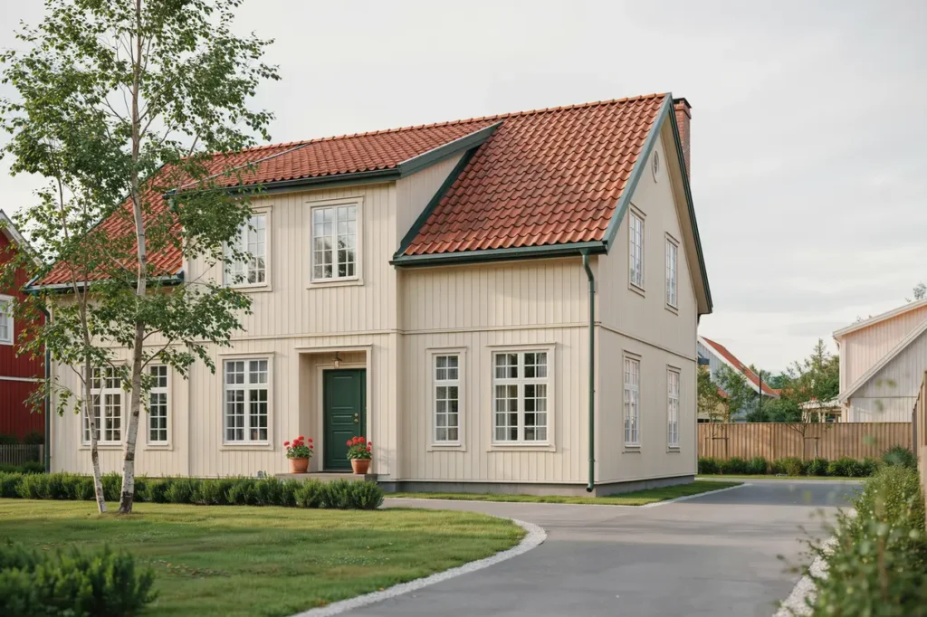 oml ggning av tegeltak p villa i b llsta vallentuna