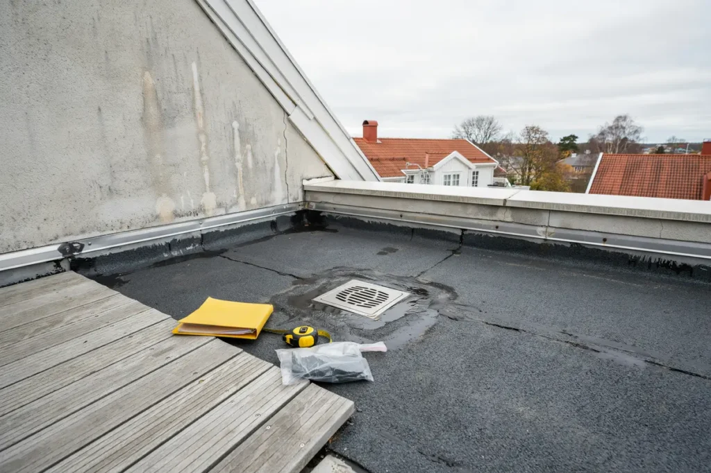 takterrass med bristande fall tg rder vid misst nkt l ckage